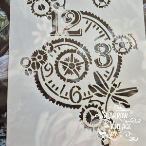 Elegant Clock - Stencil
